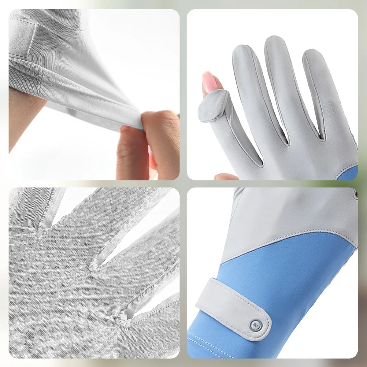 Foto 4 pulgar | 2par Guantes Protección Solar Antideslizantes Eo Safe Imports Esi-20023 Azul
