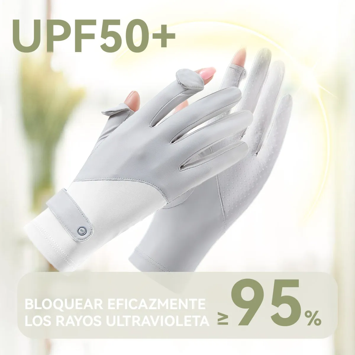 Foto 3 pulgar | 2par Guantes Protección Solar Antideslizantes Eo Safe Imports Esi-20022 Blanco