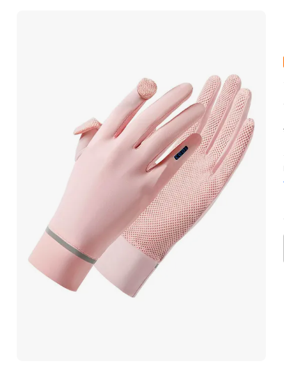 Foto 1 | Guantes Protección Xtellar Solar Seda Táctil Anti-UV Rosa para Mujer