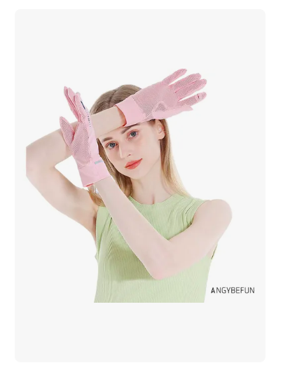 Foto 3 | Guantes Protección Xtellar Solar Seda Táctil Anti-UV Rosa para Mujer