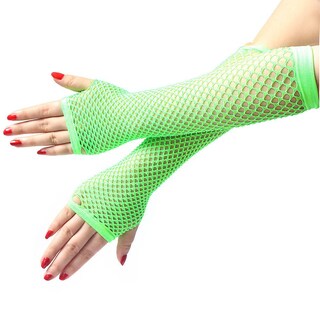 Foto 1 | Guantes Huoguo Para Mujer Y Niña Sexy De Neón Largos Sin Dedos - Venta Internacional.