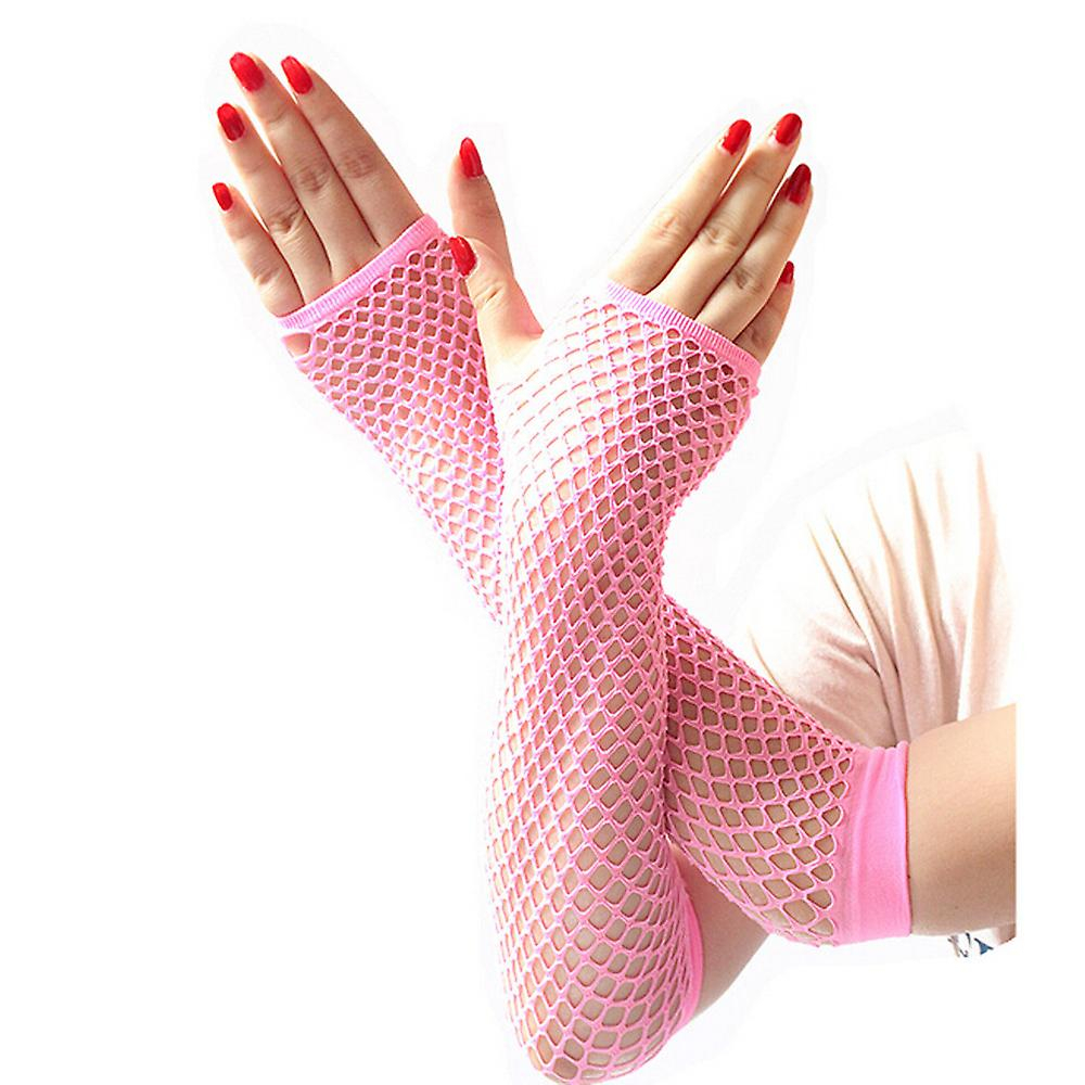 Foto 1 | Guantes Huoguo Para Mujer Y Niña  Sexy  De Neón  Largos  Sin Dedos - Venta Internacional.