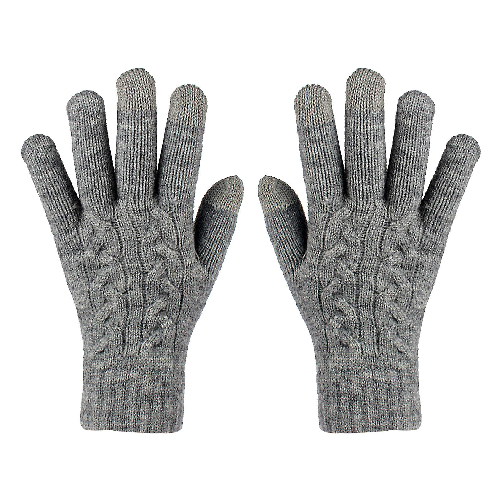 Foto 2 pulgar | Guantes Huoguo  Antideslizantes  Con Pantalla Táctil  Tejidos En Invierno Para Mujer - Venta Internacional.