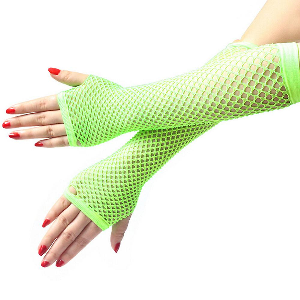 Foto 3 pulgar | Guantes Huoguo Para Mujer Y Niña  Sexy  De Neón  Largos  Sin Dedos - Venta Internacional.