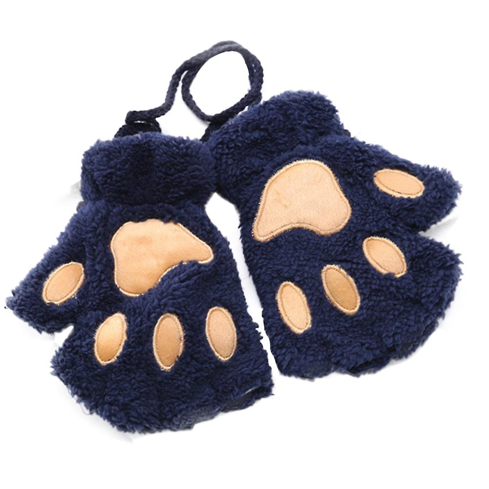Foto 2 pulgar | Guantes Huoguo Plus De Terciopelo Para Mujer  Engrosados  Con Cierre De Medio Dedo - Venta Internacional.