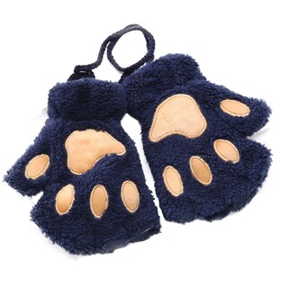 Foto 1 | Guantes Huoguo Plus De Terciopelo Para Mujer Engrosados Con Cierre De Medio Dedo - Venta Internacional.