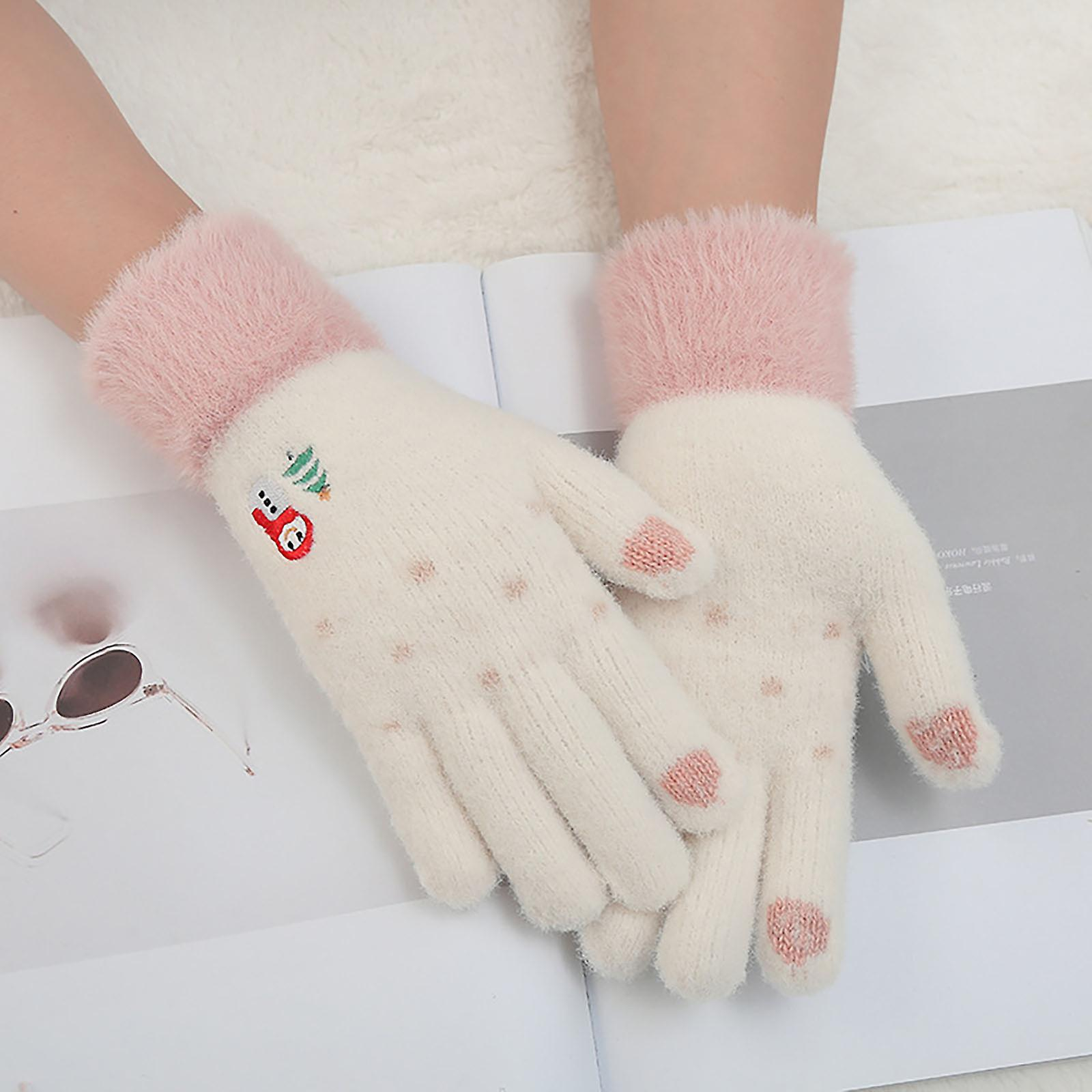 Foto 3 pulgar | Guantes Huoguo  De Moda Invernal  Para Mujer  Mantienen El Calor En Cachemir - Venta Internacional.