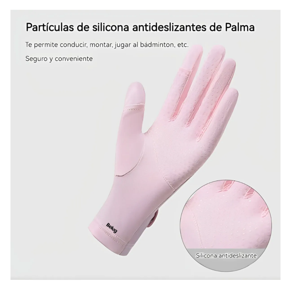 Foto 3 pulgar | Antideslizante  Protección Solar  Guantes De Pantalla Táctil Belug  Rosa