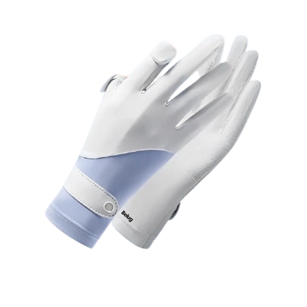 Foto 2 pulgar | Antideslizante  Protección Solar  Guantes De Pantalla Táctil Belug Azul Con Gris