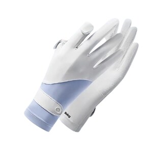 Foto 1 | Antideslizante Protección Solar Guantes De Pantalla Táctil Belug Azul Con Gris