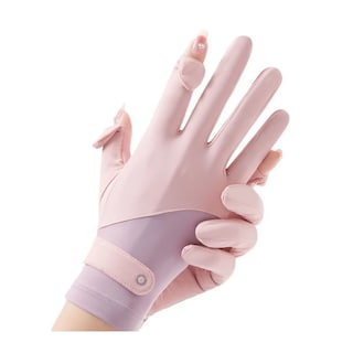 Foto 3 | Antideslizante Protección Solar Guantes De Pantalla Táctil Lab.g Azul Con Gris