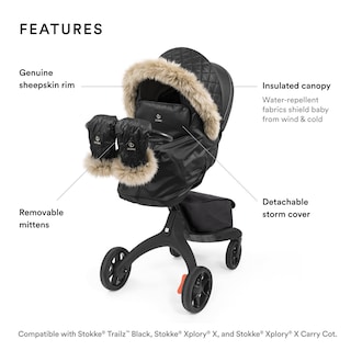 Foto 2 | Kit De Invierno Stokke Xplory X Onyx Black Para Cochecito De Bebé - Venta Internacional.