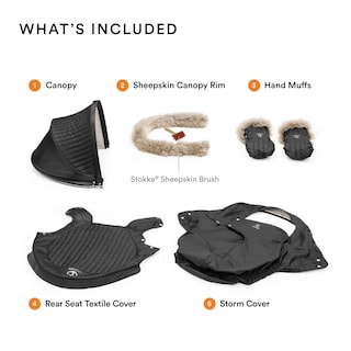 Foto 3 | Kit De Invierno Stokke Xplory X Onyx Black Para Cochecito De Bebé - Venta Internacional.