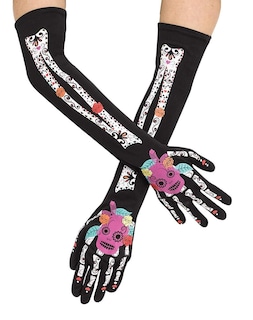 Foto 2 | Guantes Divertidos Para El Día Mundial De Los Muertos Skeleton Opera Adult - Venta Internacional.