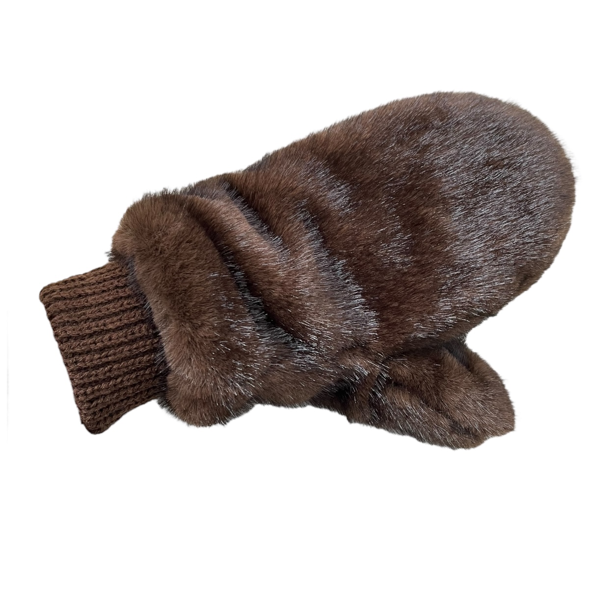 Foto 5 pulgar | Guantes Café Peluche Para Dama Mussi