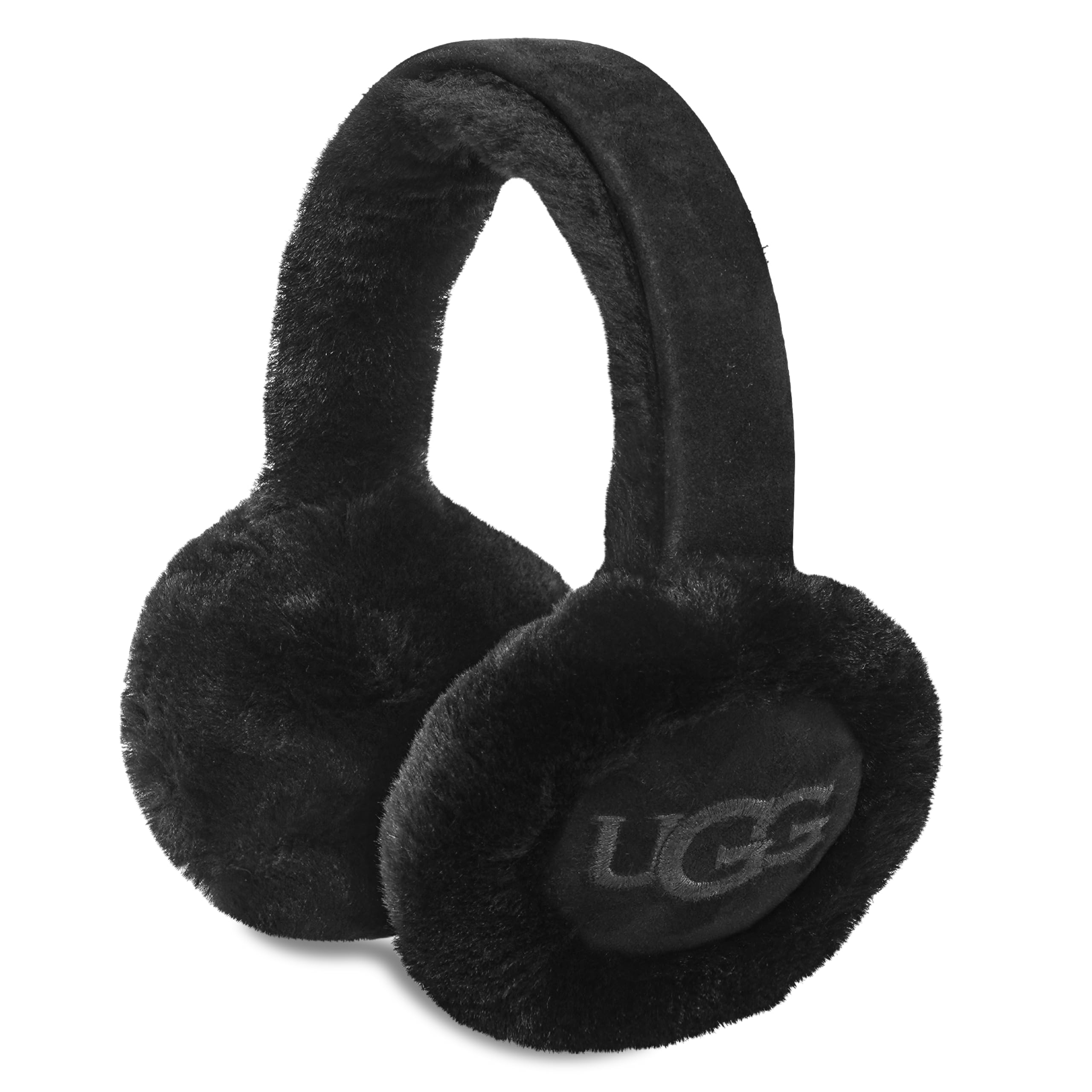 Foto 2 pulgar | Orejeras Ugg De Piel De Oveja Negra Resistentes Al Agua Para Mujer - Venta Internacional.