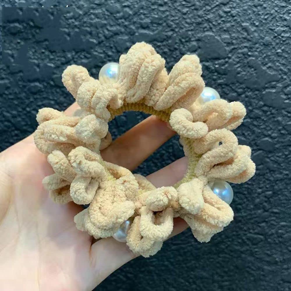 Foto 5 pulgar | Corbatas Para El Pelo Huoguo  Anchas Y Dulces  Regalo Con Perlas Para Mujer - Venta Internacional.