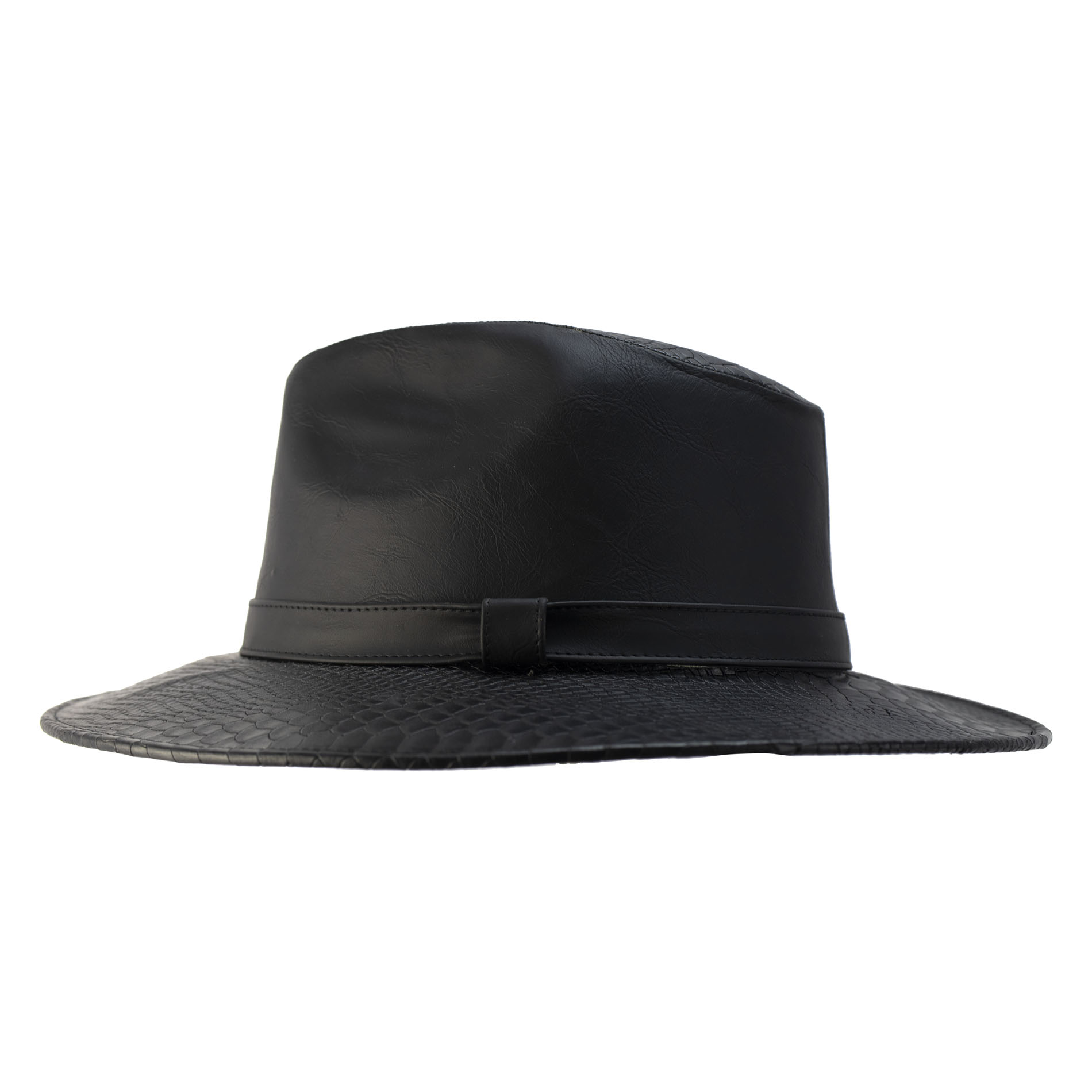 Sombrero Nueva Imagen Unisex Negro Vinipiel Snake Sintético Indiana M