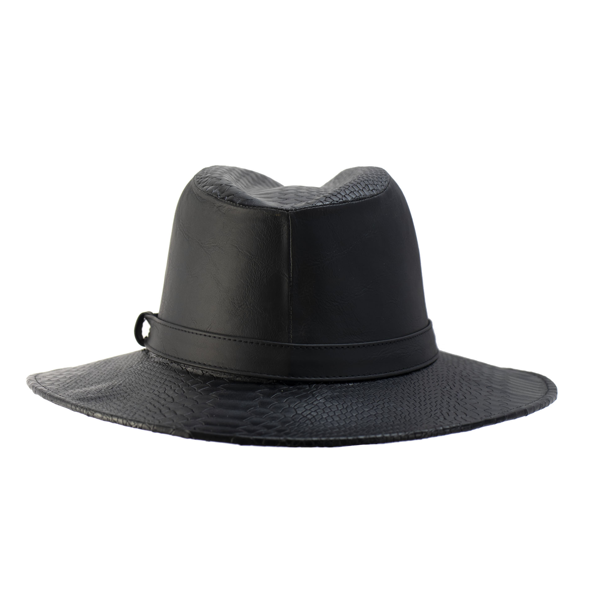 Foto 2 | Sombrero Nueva Imagen Unisex Negro Vinipiel Snake Sintético Indiana M