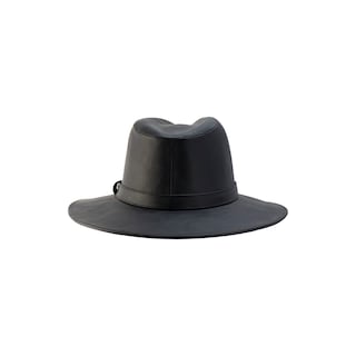 Foto 3 | Sombrero Unisex Negro Vinipiel Trenza Sintetico Indiana M Nueva Imagen