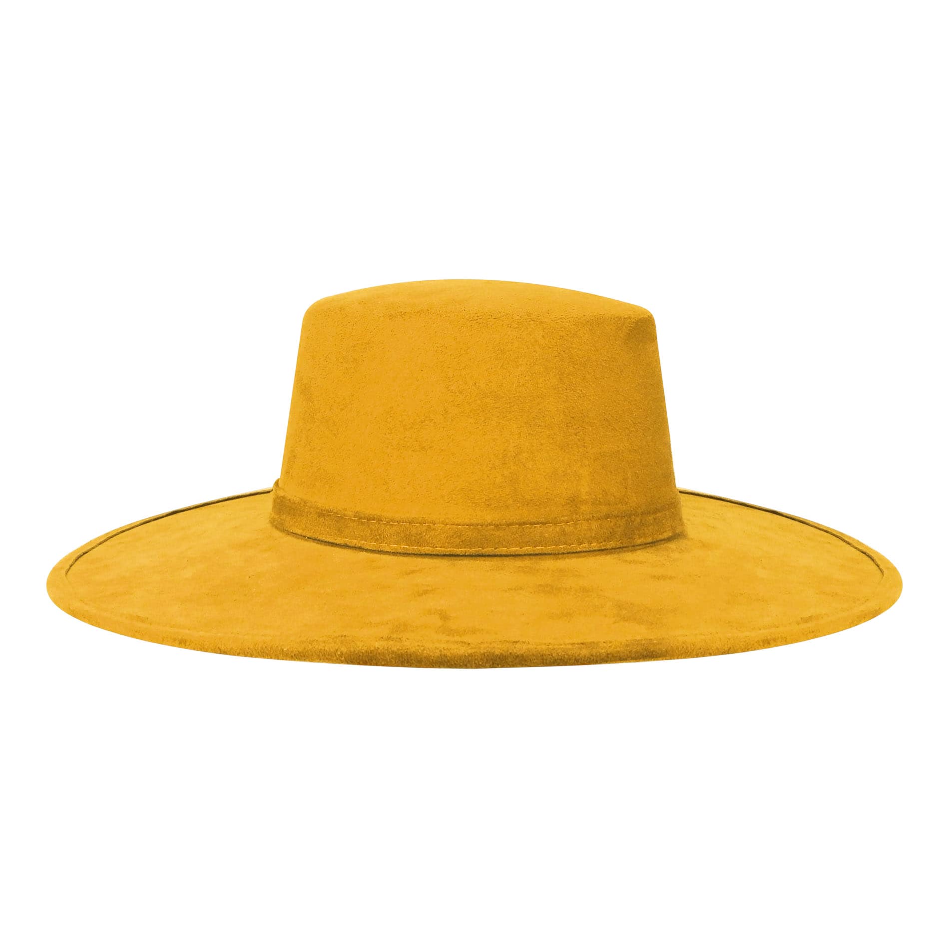 Sombrero Unisex Mostaza Gamuzina Gamuza Sintética Cordobesa M Nueva Imagen $359