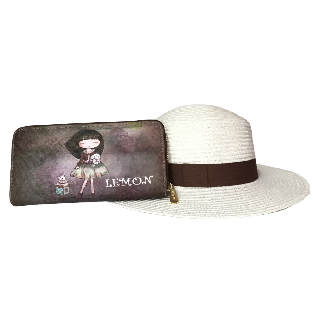 Foto 2 pulgar | Kit Sombrero Playero Y Cartera Para Dama Marrón