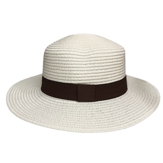 Foto 4 | Kit Sombrero Playero Y Cartera Para Dama Marrón Flores