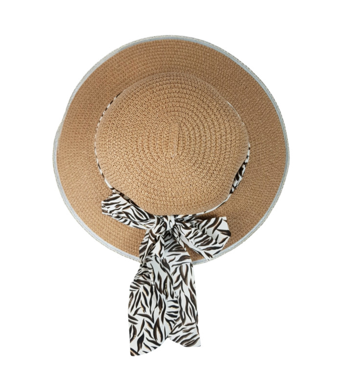 Foto 5 | Sombrero de Mujer de Ala Ancha Sol Playa Protección Paja Plegable Café