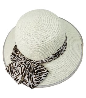 Foto 1 | Sombrero De Mujer Ala Ancha de Paja Plegable Blanco