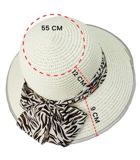 Foto 4 | Sombrero De Mujer Ala Ancha de Paja Plegable Blanco