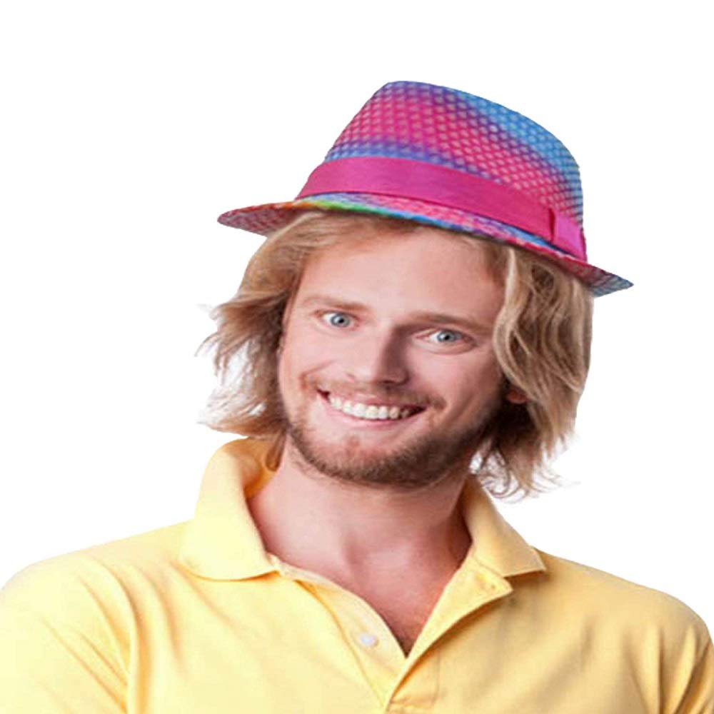 Foto 2 pulgar | Sombrero Fedora Dress Up America Con Lentejuelas Para Adultos, Color Rosa Y Azul - Venta Internacional.