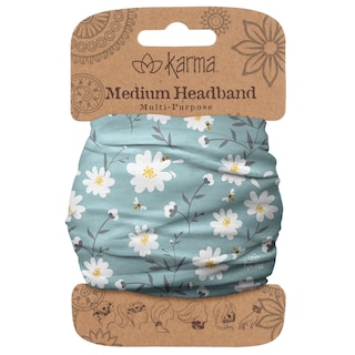 Foto 1 | Diadema Karma Daisy Para Mujer De Tela Azul Y Blanca Mediana - Venta Internacional.