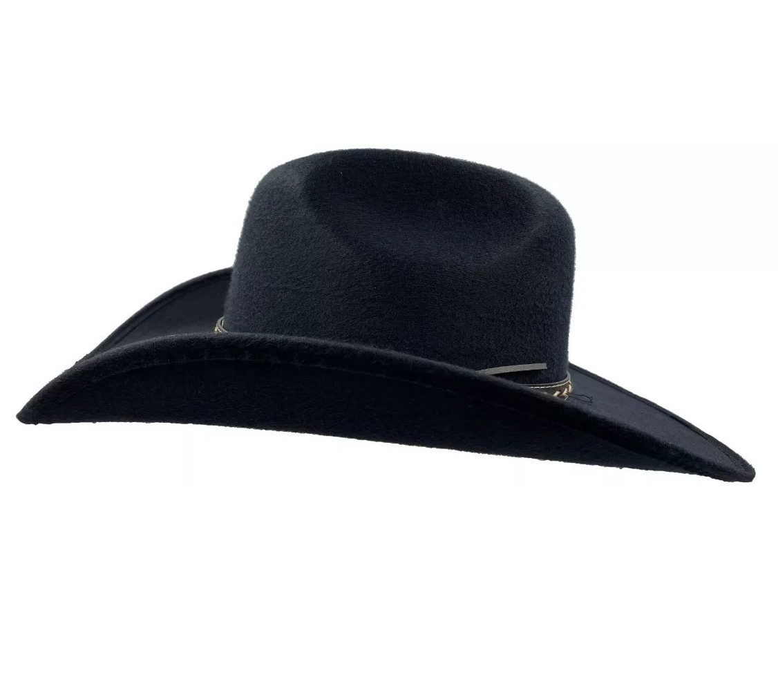 Foto 3 pulgar | Sombrero Vaquero Moda Texana 100% Lana Unisex Horma Elegante Negro Talla L