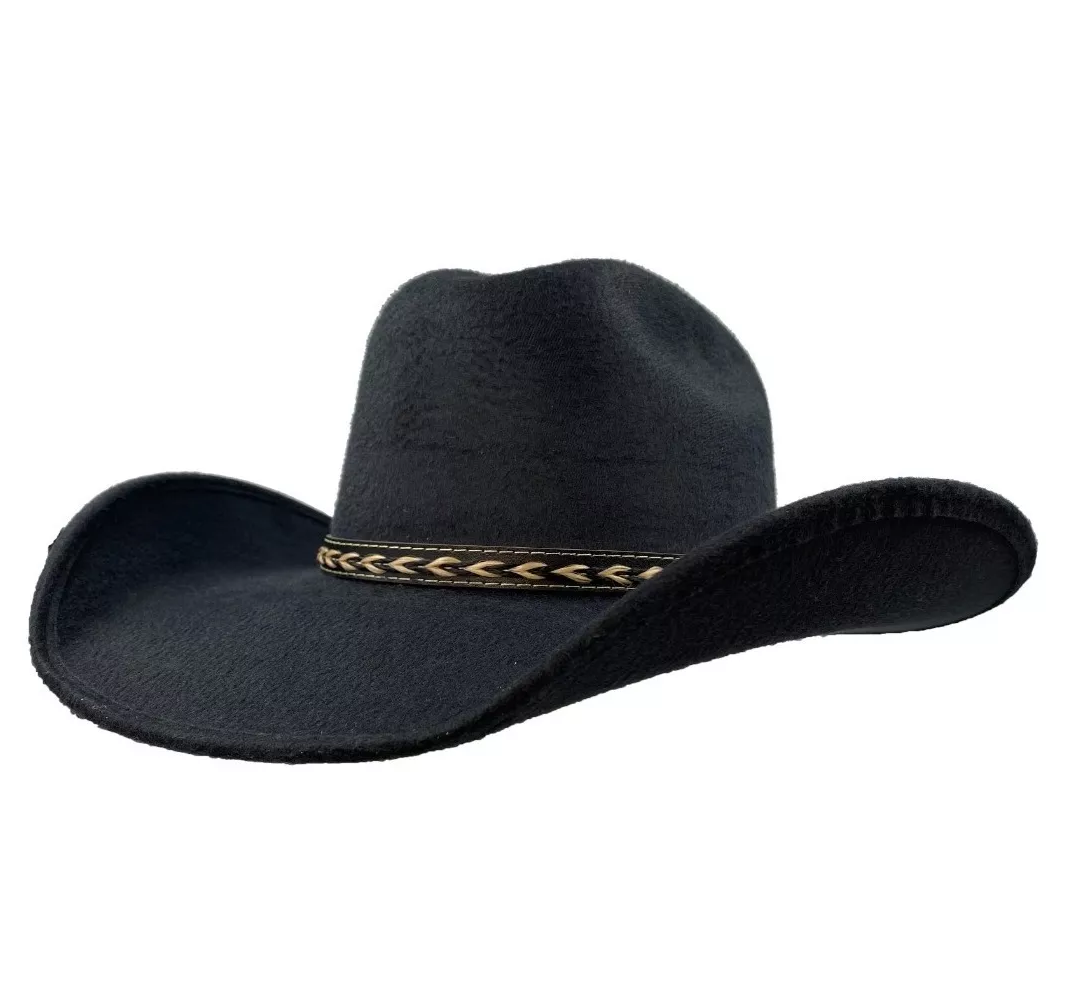 Foto 5 pulgar | Sombrero Vaquero Moda Texana 100% Lana Unisex Horma Elegante Negro Talla L