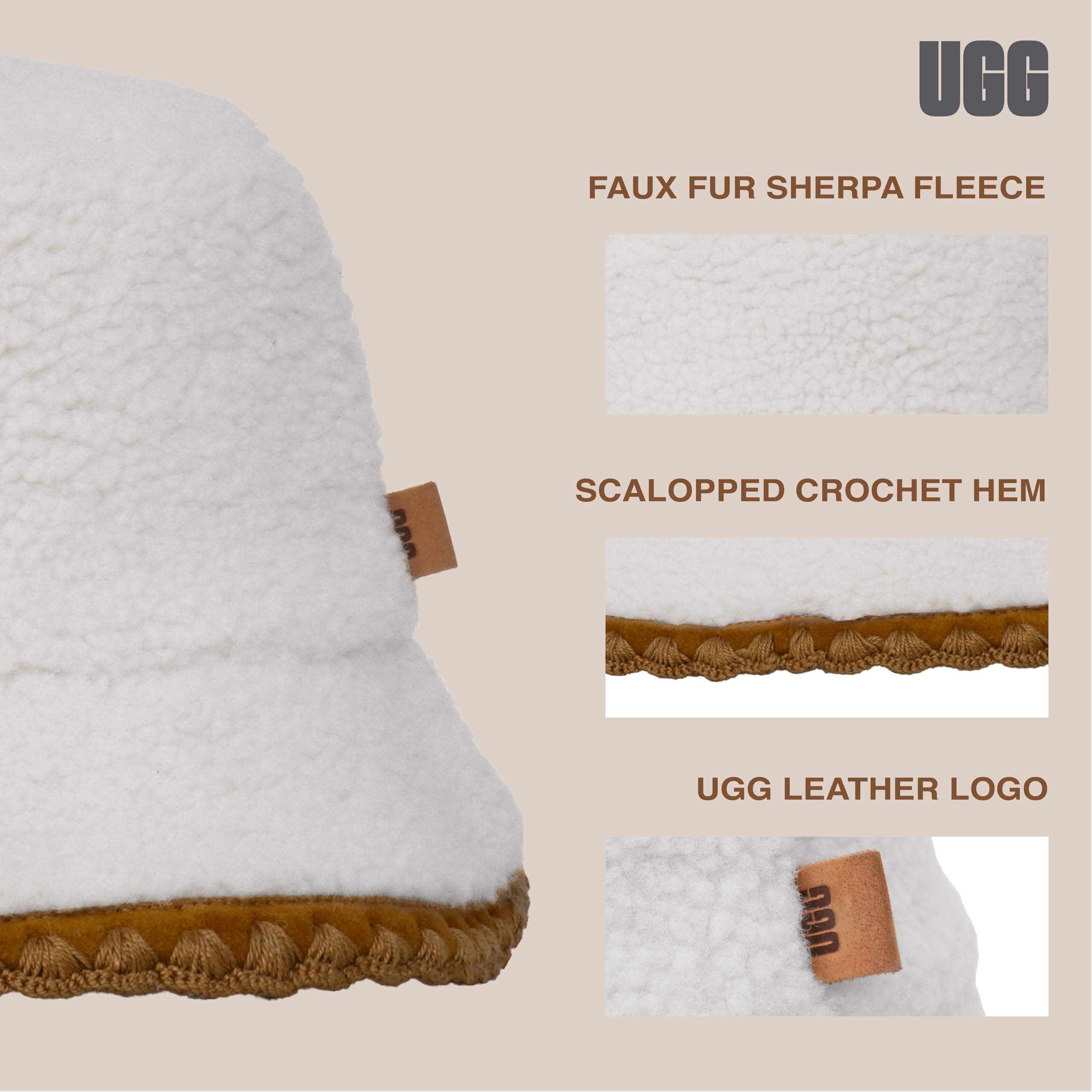 Foto 5 pulgar | Gorro De Invierno Ugg Uggfluff Festoneado De Piel Sintética Nimbus S-m Para Mujer - Venta Internacional.