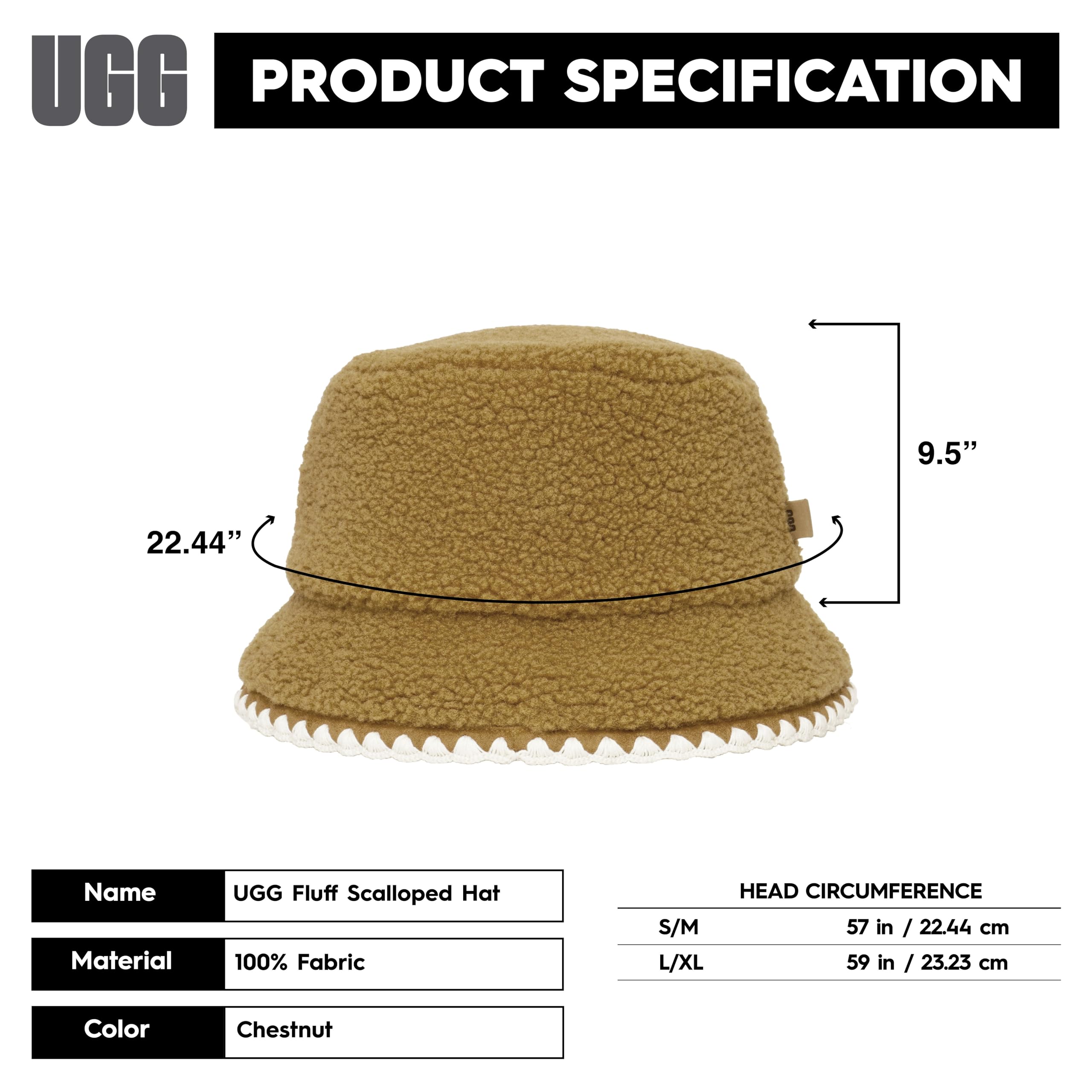 Foto 6 pulgar | Gorro De Invierno Ugg Uggfluff Festoneado De Piel Sintética Castaño Para Mujer - Venta Internacional.