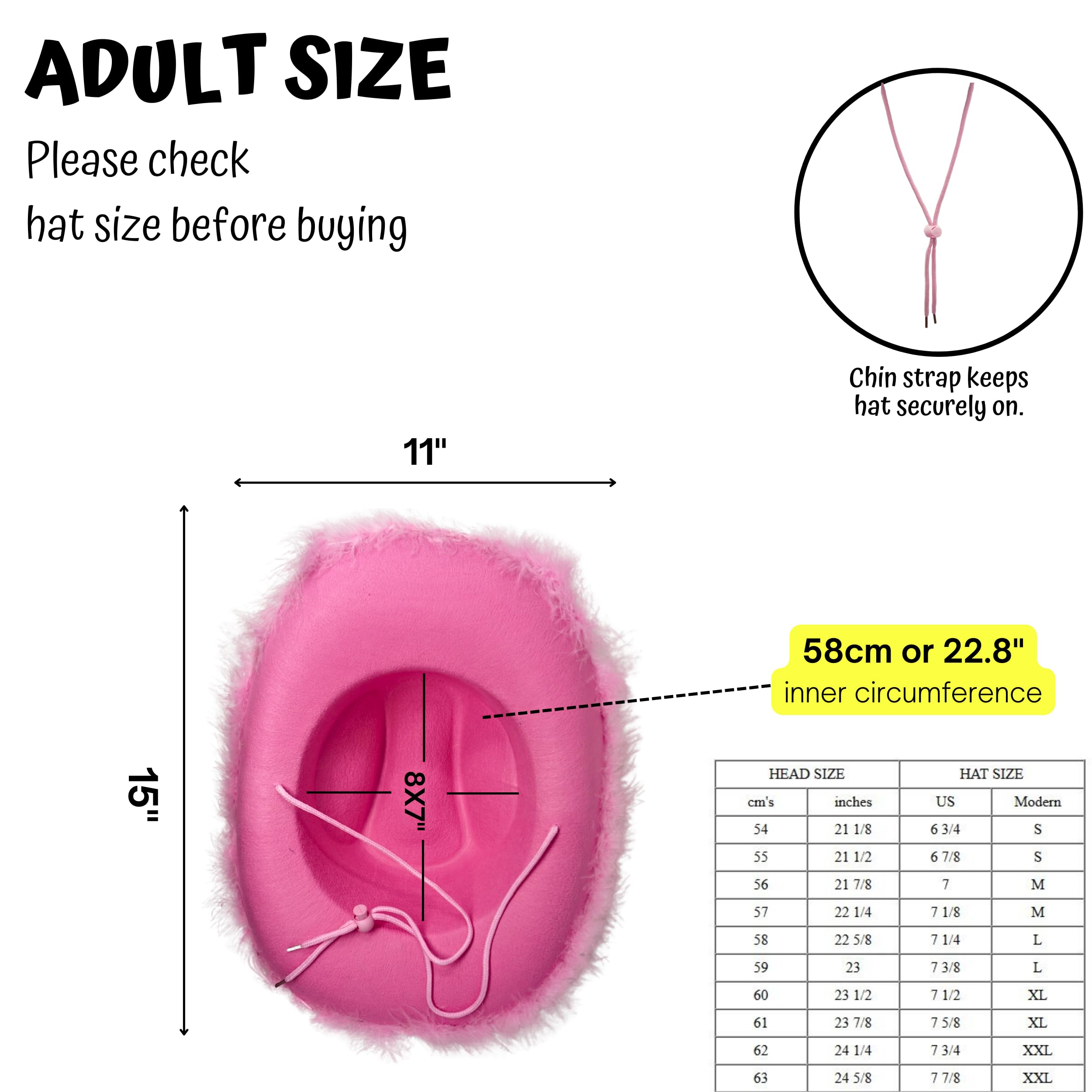 Foto 7 pulgar | Sombrero De Vaquero 4e's Novelty Pink Con Plumas Para Mujer - Venta Internacional.