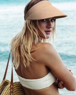 Foto 6 | Sombrero Con Visera Para Mujer Furtalk, Paja, Verano, Upf 80+, Color Caqui - Venta Internacional.