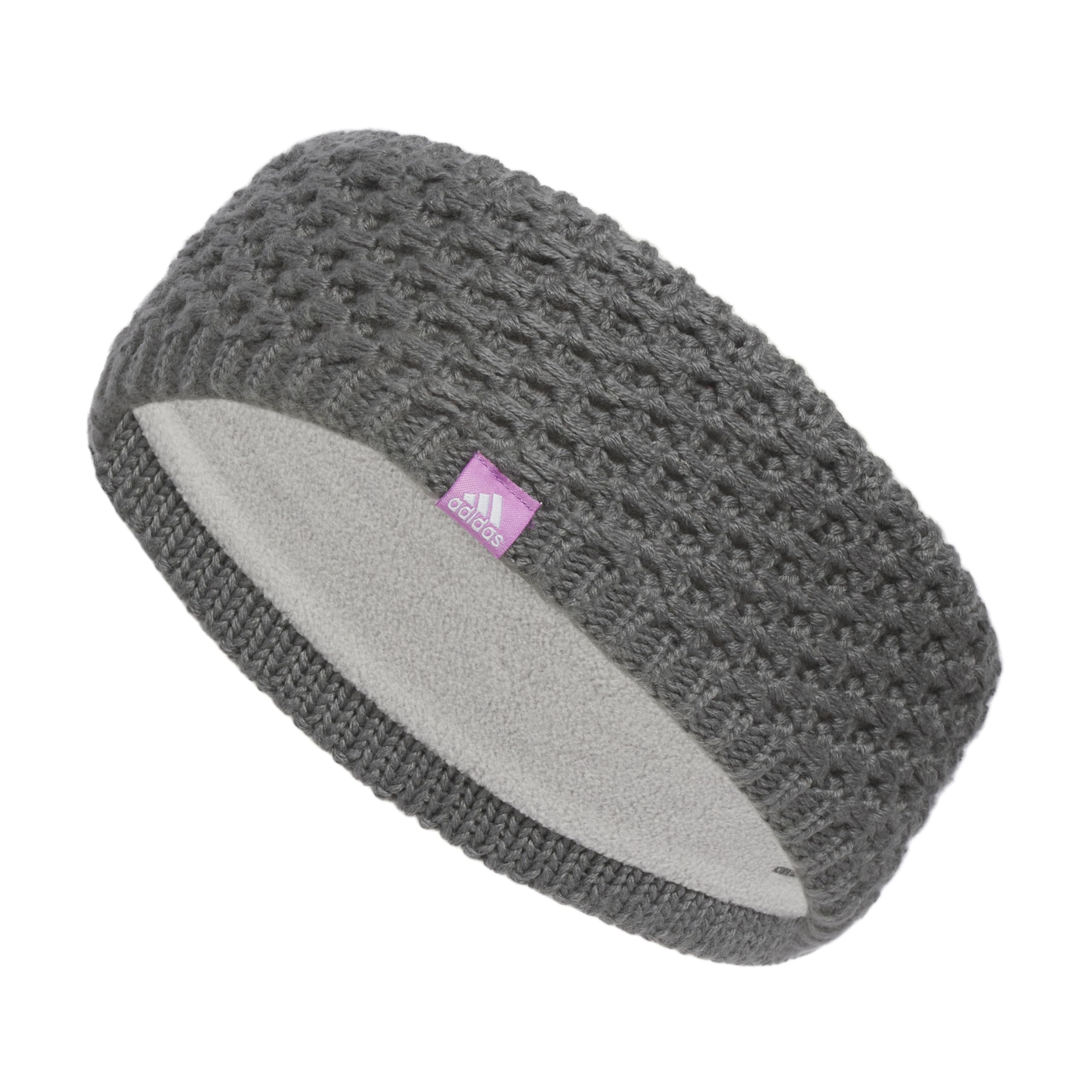 Foto 2 pulgar | Diadema de Punto Adidas Gris Ónix con Forro Polar- Venta Internacional