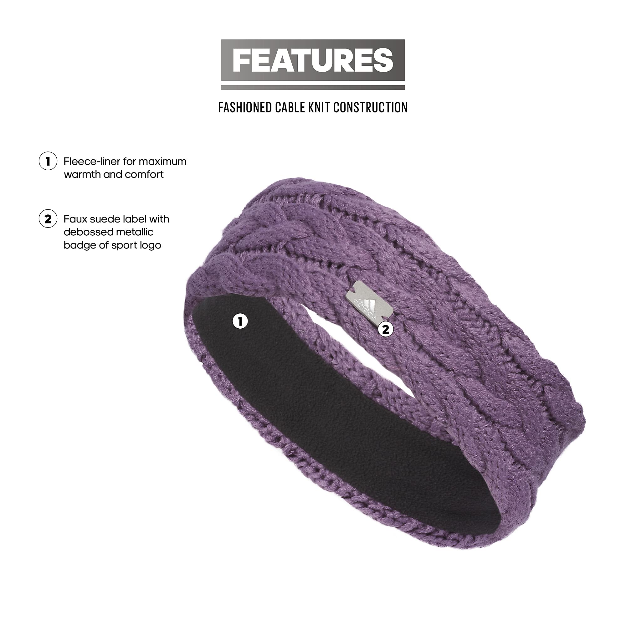 Foto 3 pulgar | Diadema de Punto Adidas para Mujer - Venta Internacional