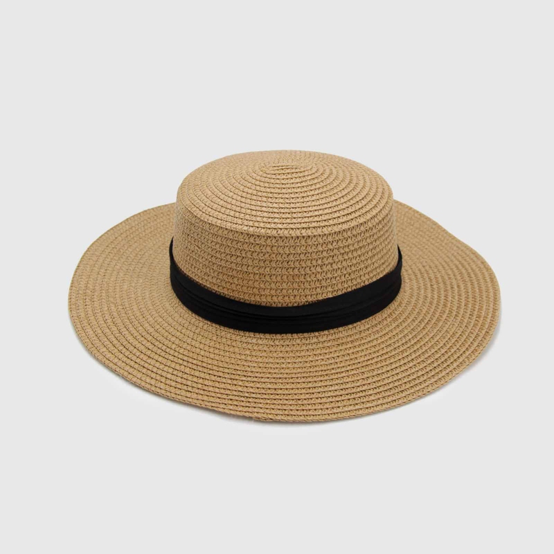 Foto 3 pulgar | Sombrero Sun Hat Scala 0078cf Coffee Flat De Rafia Para Mujer - Venta Internacional.