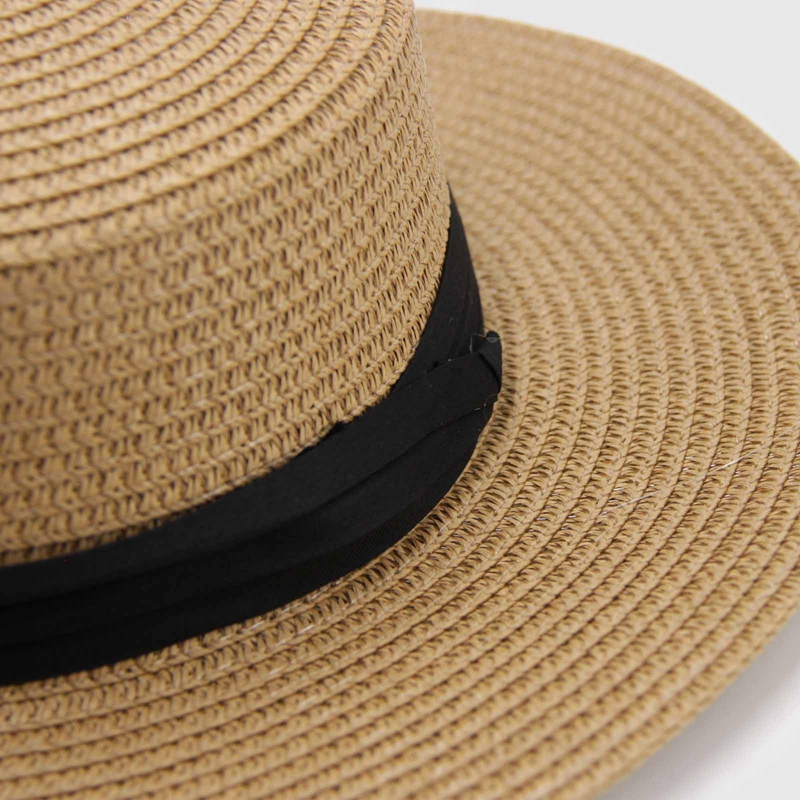 Foto 4 pulgar | Sombrero Sun Hat Scala 0078cf Coffee Flat De Rafia Para Mujer - Venta Internacional.