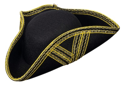 Foto 1 | Sombrero Con Forma De Tricornio Para Vestir A Estados Unidos, Histórico, Colonial, Negro - Venta Internacional.