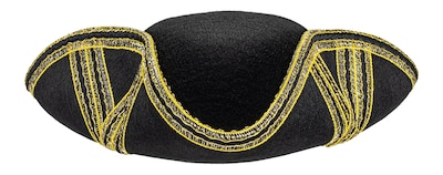 Foto 2 | Sombrero Con Forma De Tricornio Para Vestir A Estados Unidos, Histórico, Colonial, Negro - Venta Internacional.
