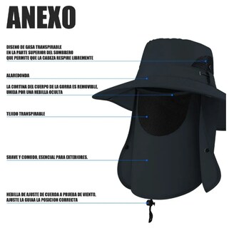 Foto 3 | Kit De Protección Solar Xtellar Para Exteriores Con Sombrero De Pescador Secado Rápido