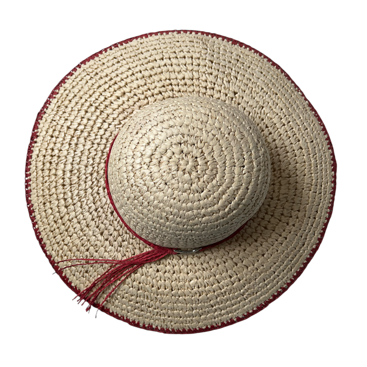 Foto 4 pulgar | Sombrero Playero Paja Rojo Premier