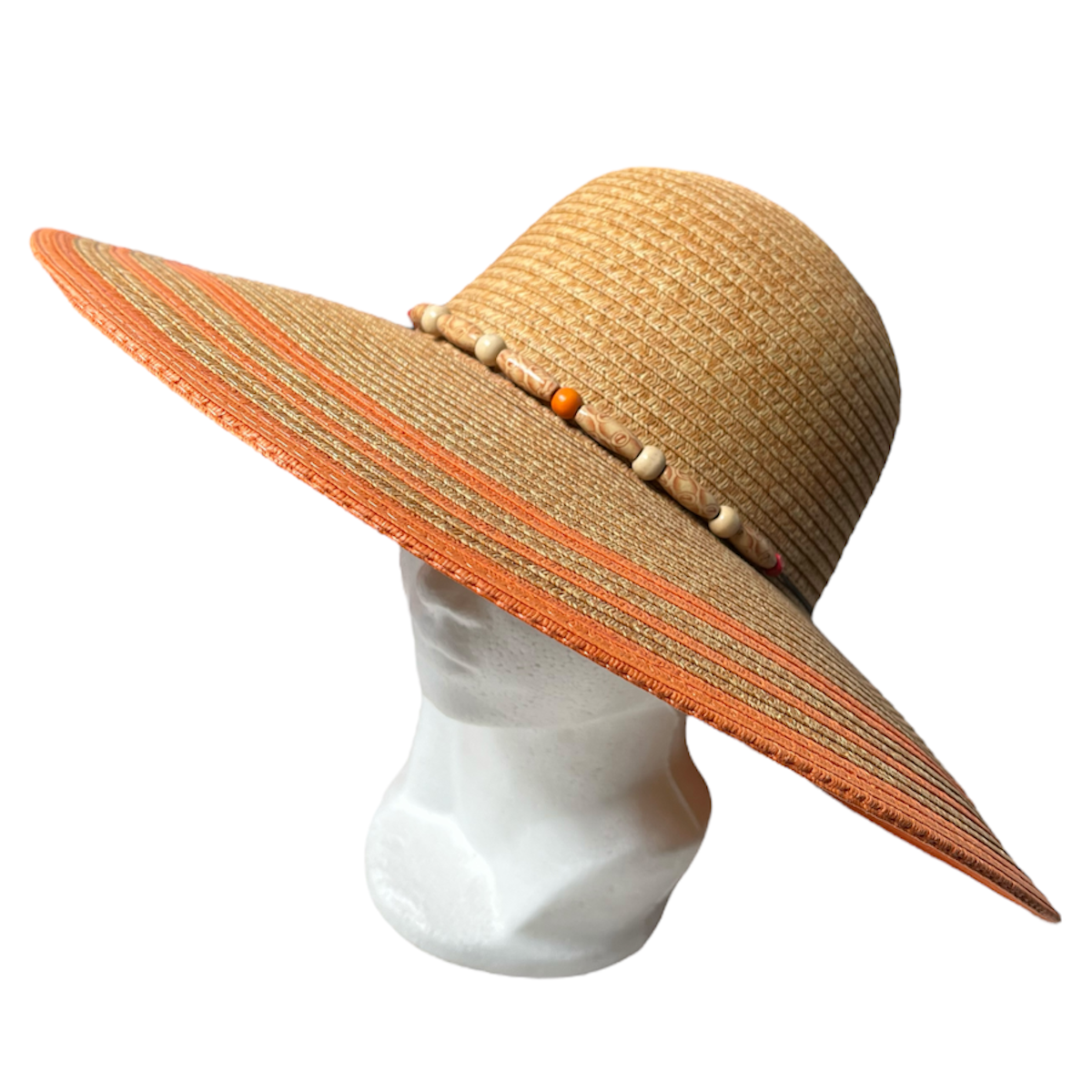 Foto 5 pulgar | Sombrero Playero Rayas Naranja Devotion Hats