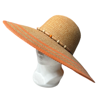 Foto 4 | Sombrero Playero Rayas Naranja Devotion Hats