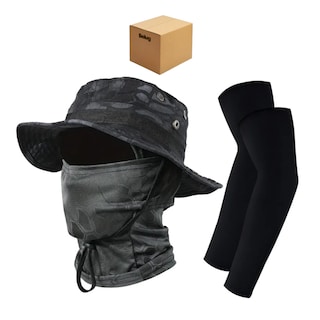 Foto 1 | Sombrero Camuflaje Táctico Con Pasamontañas Y Manga Belug Negra 01 Talla M
