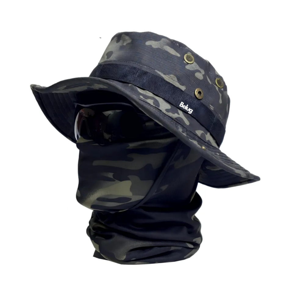 Foto 2 pulgar | Sombrero De Sol Con Protección Para Casco Visera Táctica Belug  Gris Oscuro